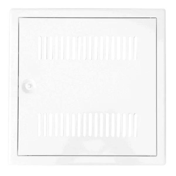 Trampilla metálica Tempo Softline ventilada con rejilla de ventilación, cerradura de cuadradillo, 200×200 a 600×600 mm
