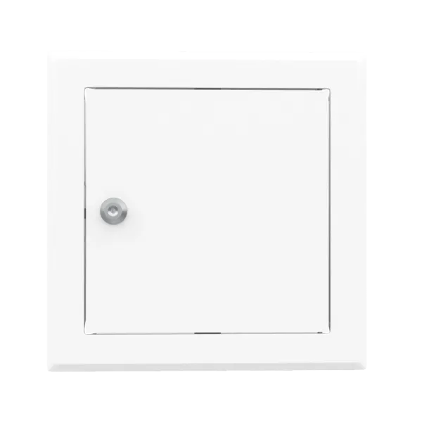 Trampilla de inspección Tempo Softline metálica, blanca, cerradura de cilindro, 150×150 a 1200×1200 mm