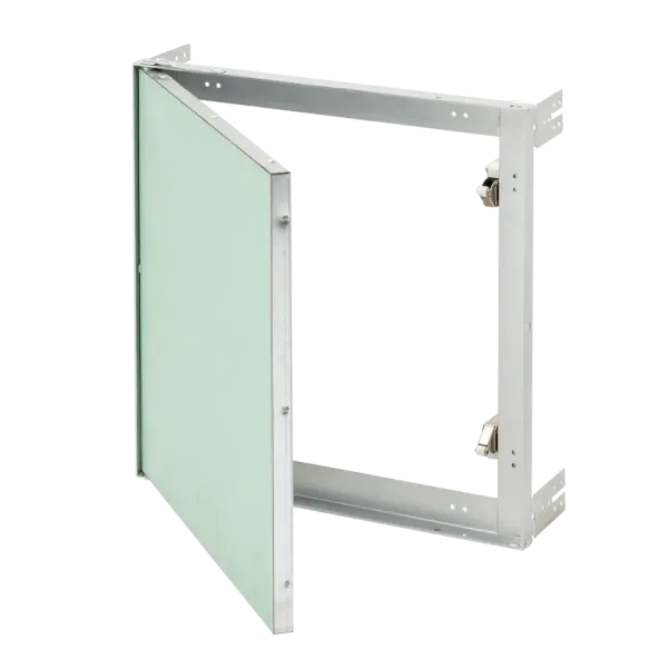 Trampilla de inspección Eco Star para muros macizos y tabiques de placa de yeso, invisible, 300×300 a 600×600 mm