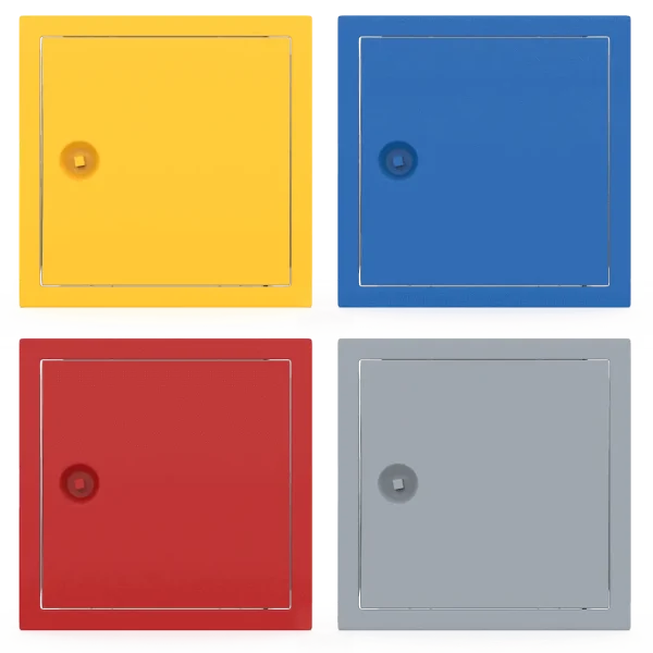 Trampilla de Inspección Metálica de Color Tempo Softline - Cerradura de Cuadradillo, 200×200 a 800×800 mm
